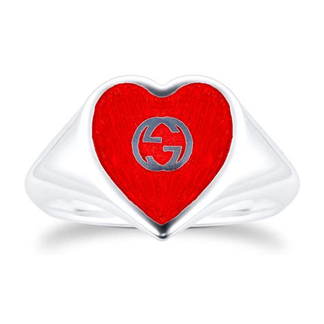 gucci heart ring silver|gucci ghost ring price.